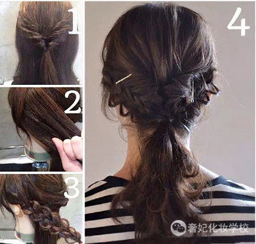 十款简单编发教程短发,背影编发发型图片大全集