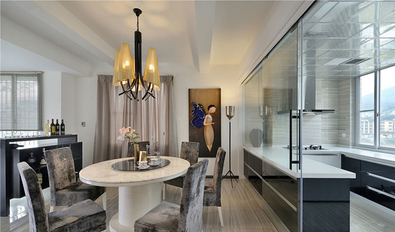 成都南湖世纪125平米-现代简约装修风格案例