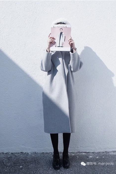 纯棉加绒加厚连帽中长外套 (红色羊角扣毛呢夹棉外套)