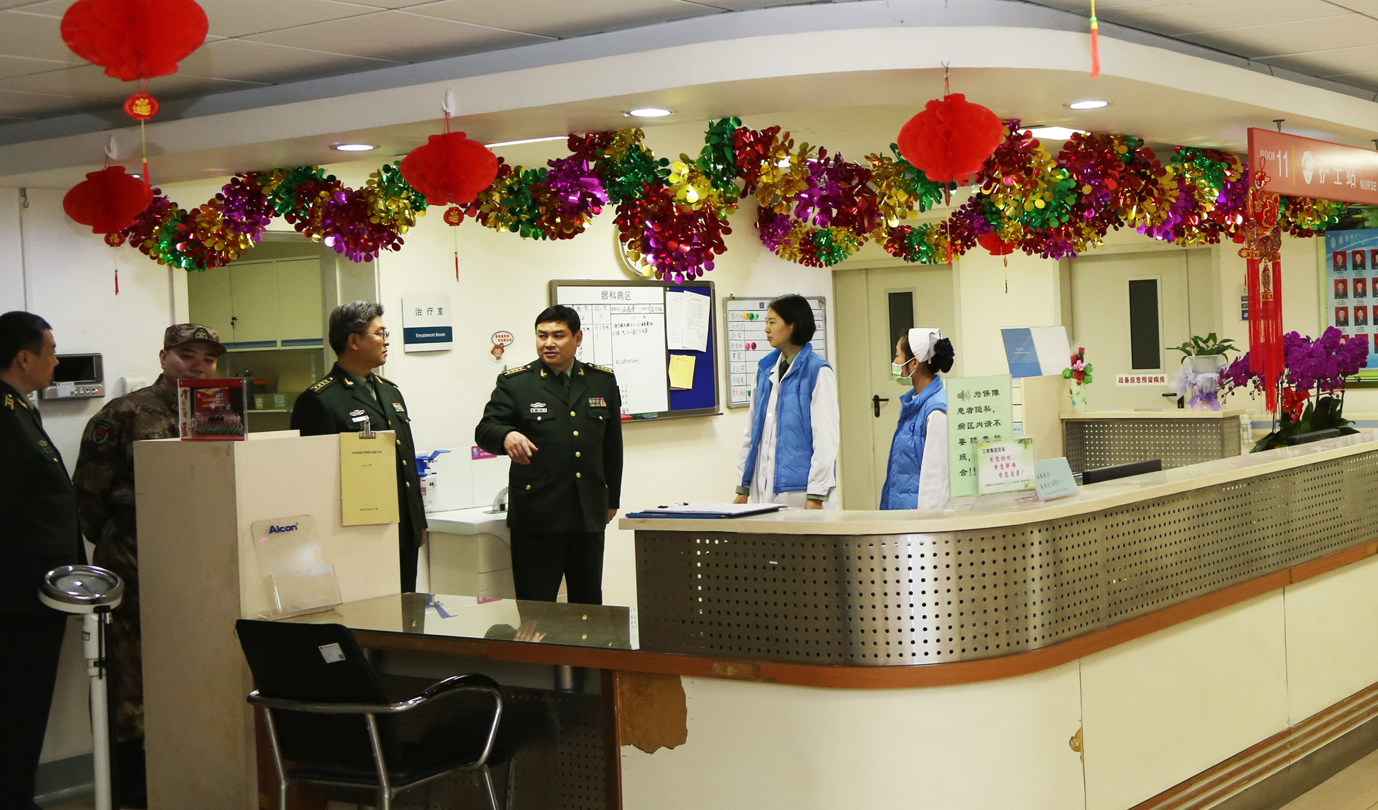 解放军306医院除夕之夜倒计时与正计时