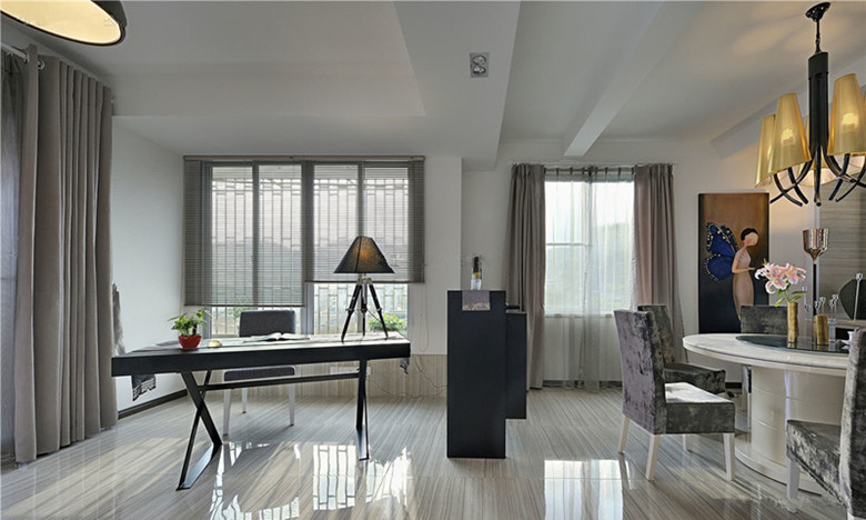 成都南湖世纪125平米-现代简约装修风格案例