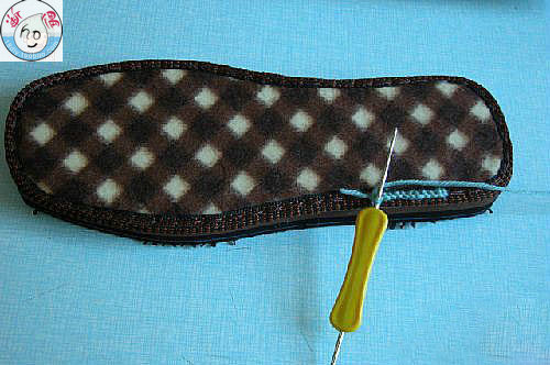 简单毛线拖鞋编织教程,文姐手工编织毛线拖鞋