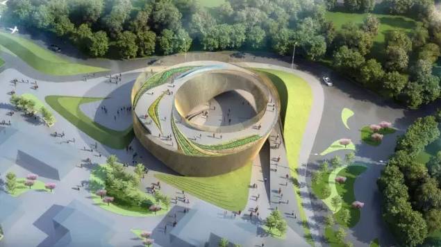 中国第二大会展中心,航空港区高铁站