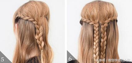 盘发神器花苞头的扎法教程,羊毛卷半花苞头的扎法教程