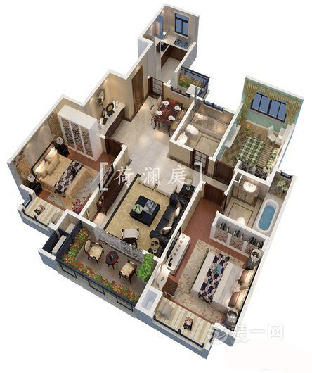 荷澜庭效果图,荷澜庭户型图大全