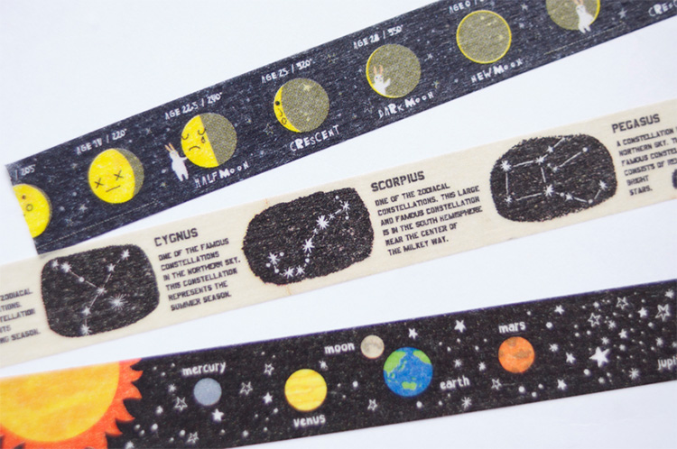 儿童透明卡通手帐胶带的用法,和纸胶带基础款用法