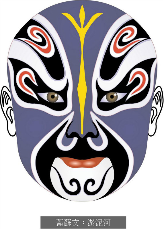 国粹脸谱重组画,国粹创意经典脸谱