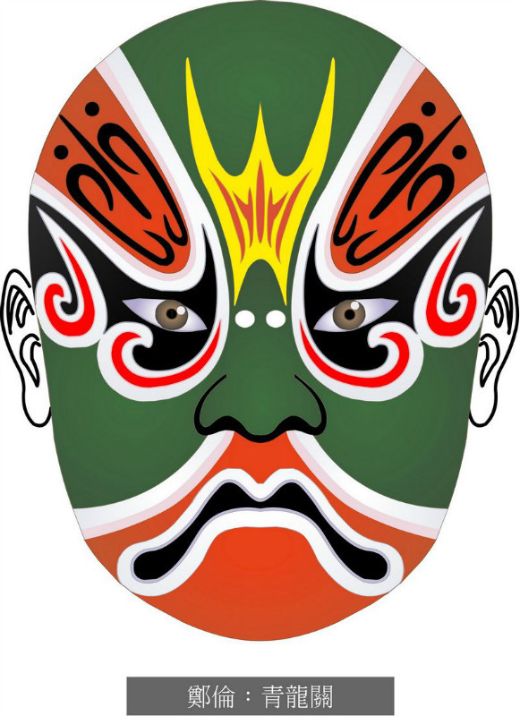 国粹脸谱重组画,国粹创意经典脸谱