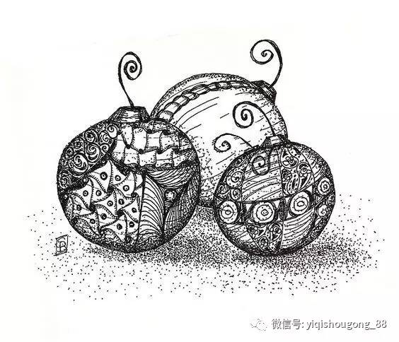 自己画圣诞卡片,圣诞节手工缠绕画