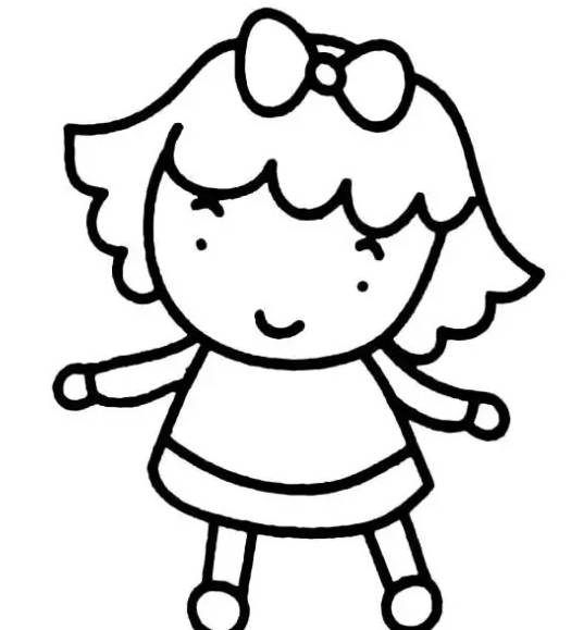 漫画人物怎么画简单又漂亮简笔画,人物简笔画卡通可爱的女孩麻花辫