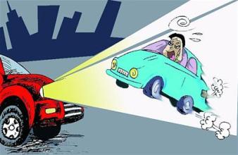 远光灯怎么防止眩目,远光灯狗怎么处理