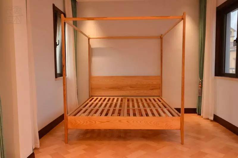 青岛实木定制床,珠海定制简约实木床