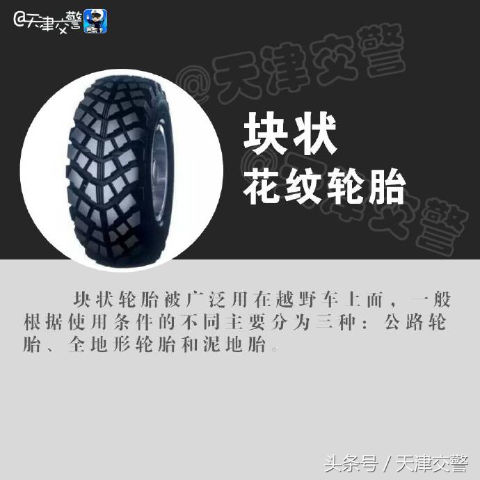 轮胎非对称花纹优缺点,各种轮胎花纹图片大全