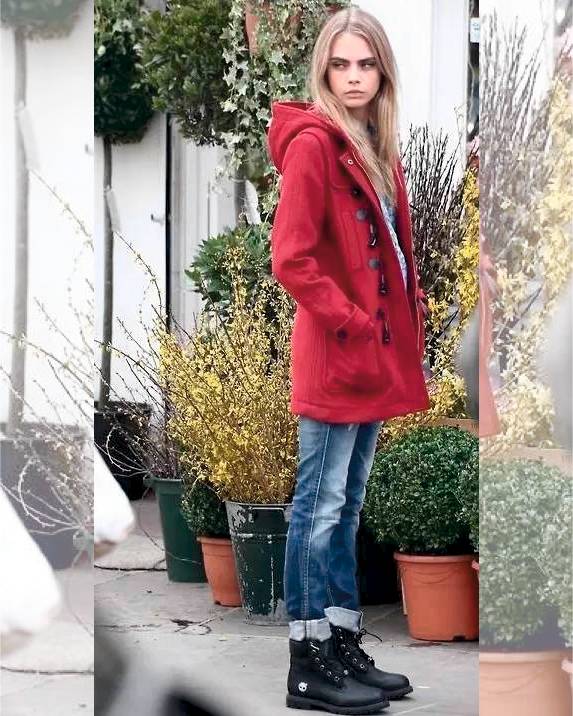 你和女主角之间只差一套韩系大衣,鬼怪同款牛角扣连帽大衣穿搭