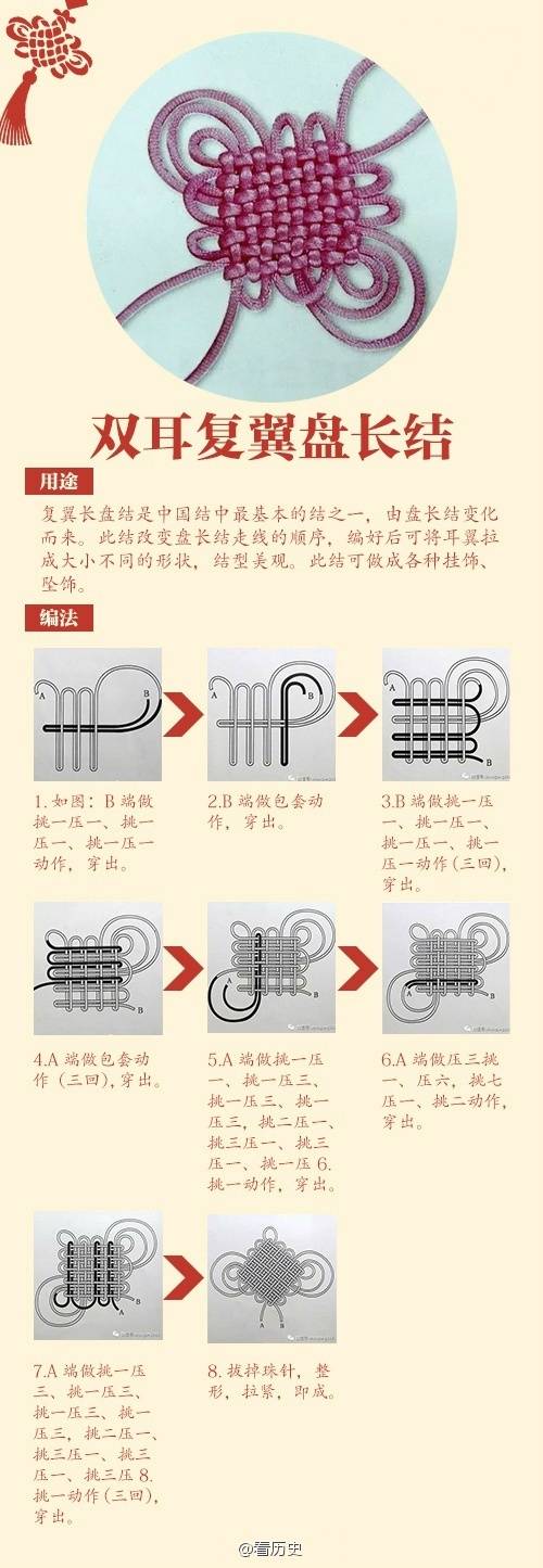 最美中国结的做法,中国结双穗结编法