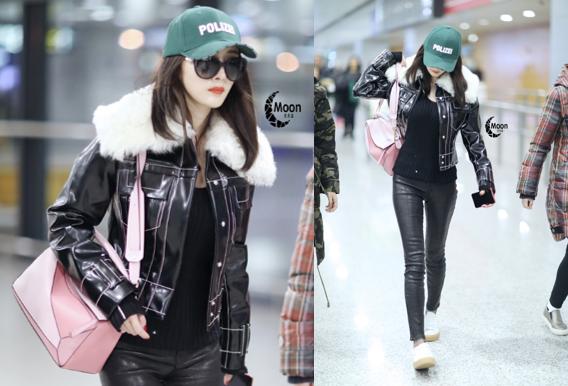 杨幂戴毛茸茸帽子,杨幂跑男同款帽子品牌