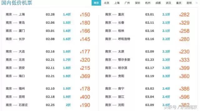 南京飞云南哪个地方机票便宜,5月份南京机票最低的旅游目的地