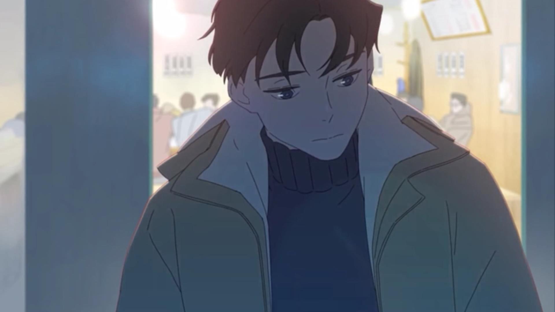 韩国短篇同志动漫《呼吸过度》图解第一集：同学会上的相遇