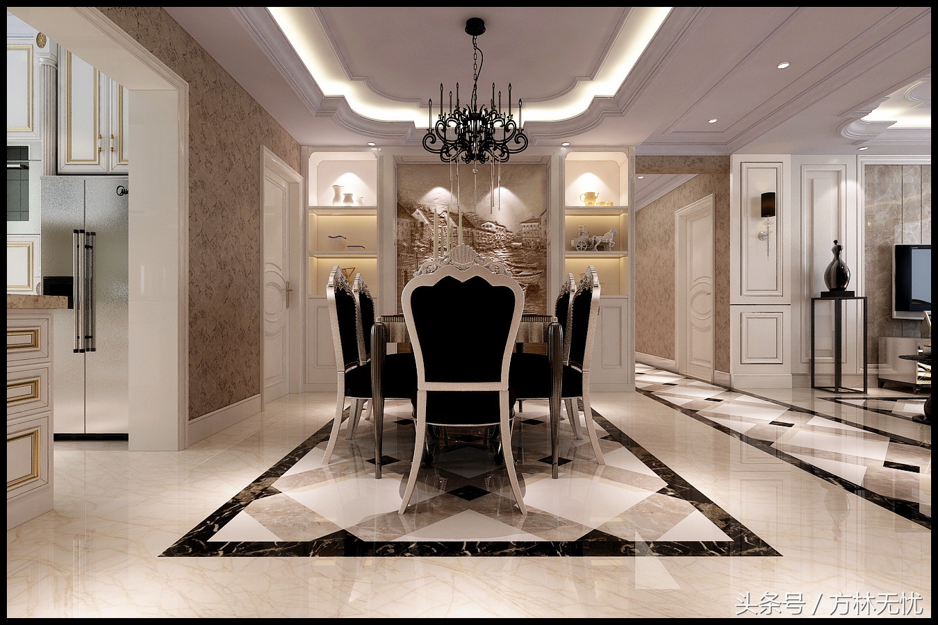 菏泽万达西户135平方装修效果图,万达华宅装修风格