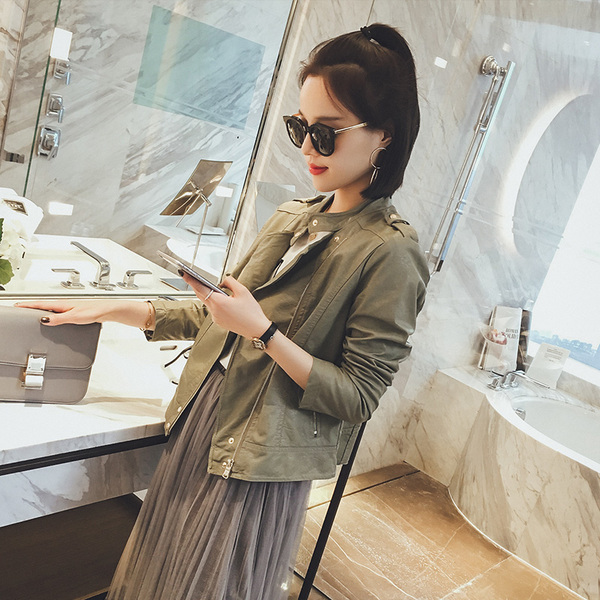 洋气风衣中长款女童春款外套,初春外套宽松慵懒风百搭oversize