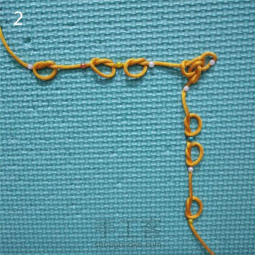 幻彩绳结编织,手绳编织平结双色