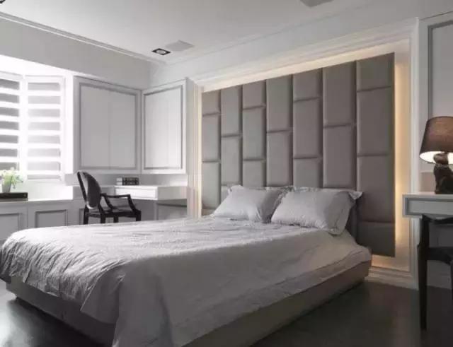 原木风卧室软包背景墙,2米8的软包卧室背景墙效果图