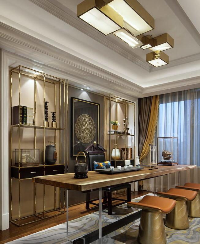 东莞格栏名筑170平新古典四室两厅样板间装修案例