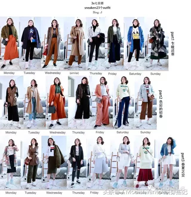 春日里的sneakers搭配，一个不小心就拍了个20几套