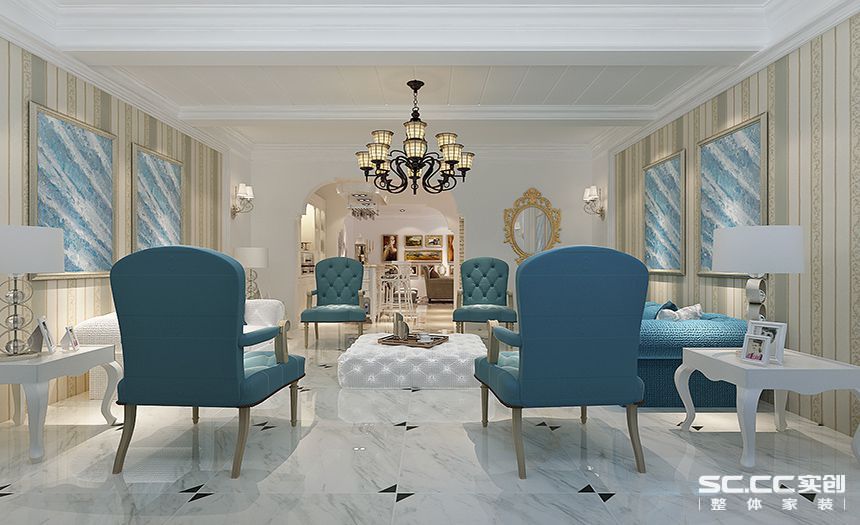 青岛红岛装修,青岛保利红岛湾别墅130平装修