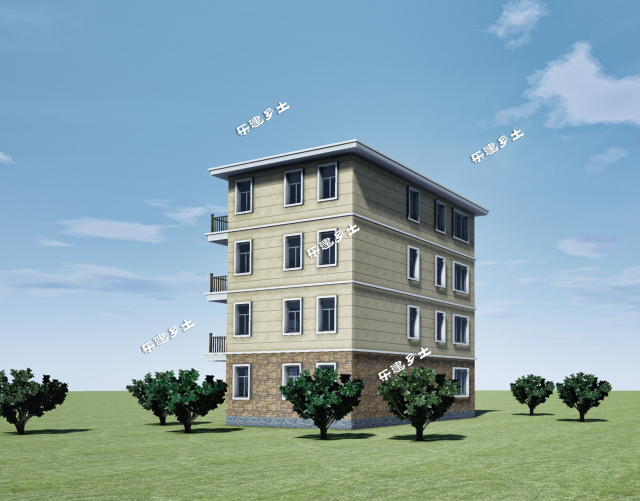 广州乡村自建14X9米四层民宅全套图纸+360°全景展示