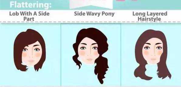 大方脸大饼脸发型,适合脸大且不对称脸型的发型