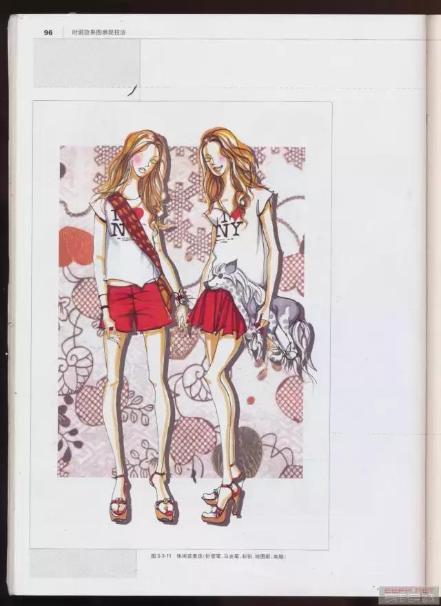 服装插图手绘教程,时装画手绘服装效果图