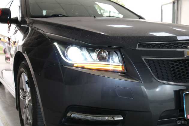 18科鲁兹大灯改装案例,雪佛兰18款科鲁兹改装led矩阵大灯