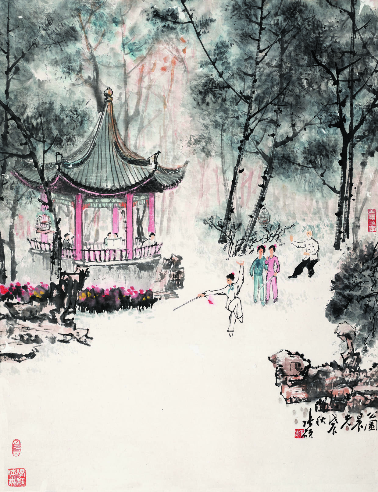 画家张硕人物画,张硕书画