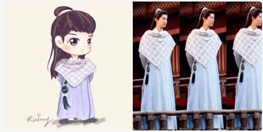 卡通人物鹿晗铅笔画,画风少年感十足的画