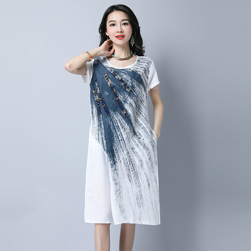 充满韵味，让人向往的民族风棉麻长裙