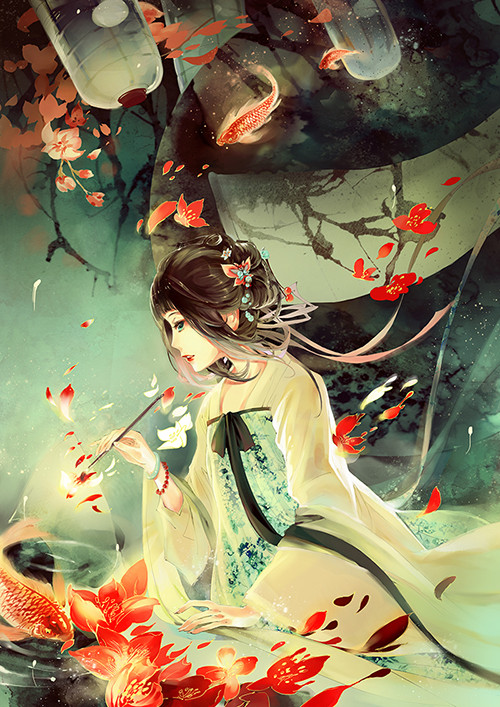 诛仙台边腾起雾气,我回头,竟然是夙渊上神,一头跳入了凡间