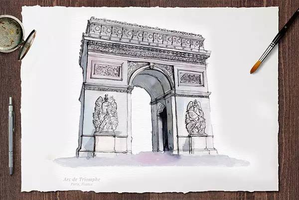 世界十大建筑画在一幅画里,中国顶级建筑水彩画