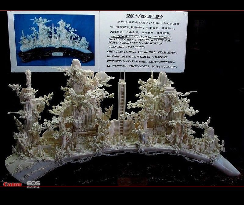 广州牙雕著名作品,极品传神古朴牙雕