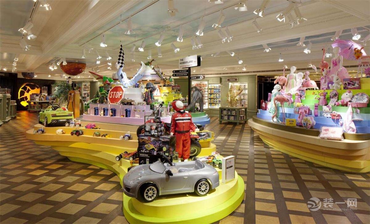 玩具店装修效果图,500元一平米玩具店装修