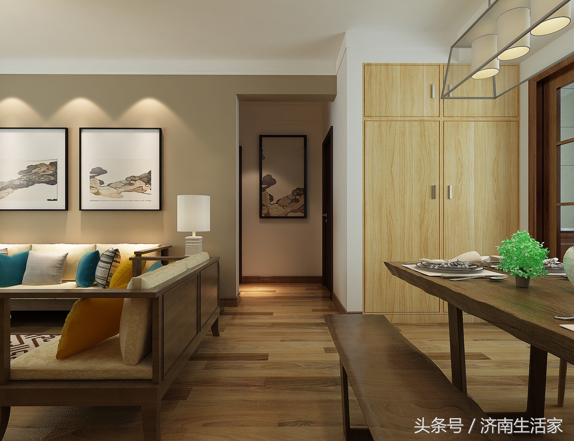 蓝石大溪地装修,济南蓝石大溪地149平的装修