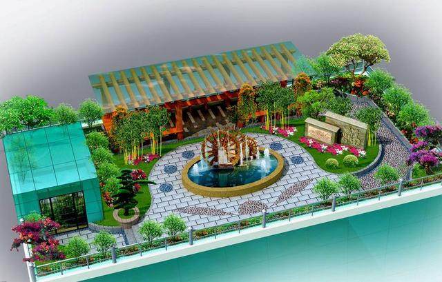 楼顶上的花园设计,楼顶花园设计案例欣赏