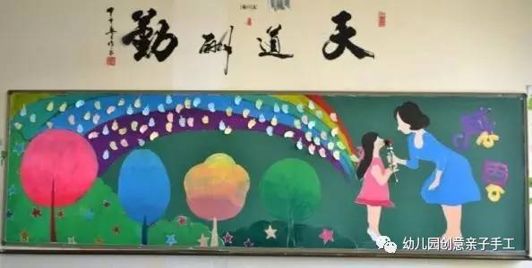 感恩母亲节黑板报简单又漂亮,母亲节母爱的黑板报