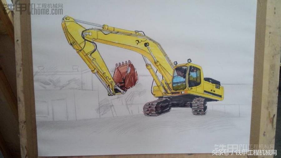 大学生坚持8年每天画挖掘机，现已达到“大师”级别！
