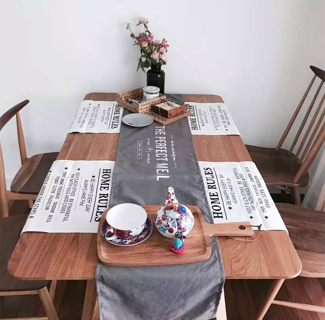 餐桌桌旗怎么搭,白色餐桌怎样搭配旗布