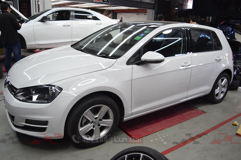 高尔夫7.5r-line17寸轮毂改装案例,高尔夫改装19寸bbs轮毂