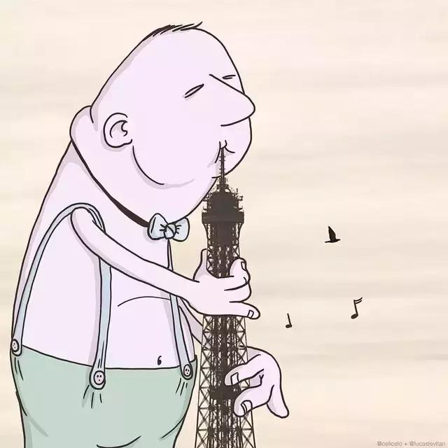 一组黑白手绘插画作品分享,一组手绘人像插画作品分享