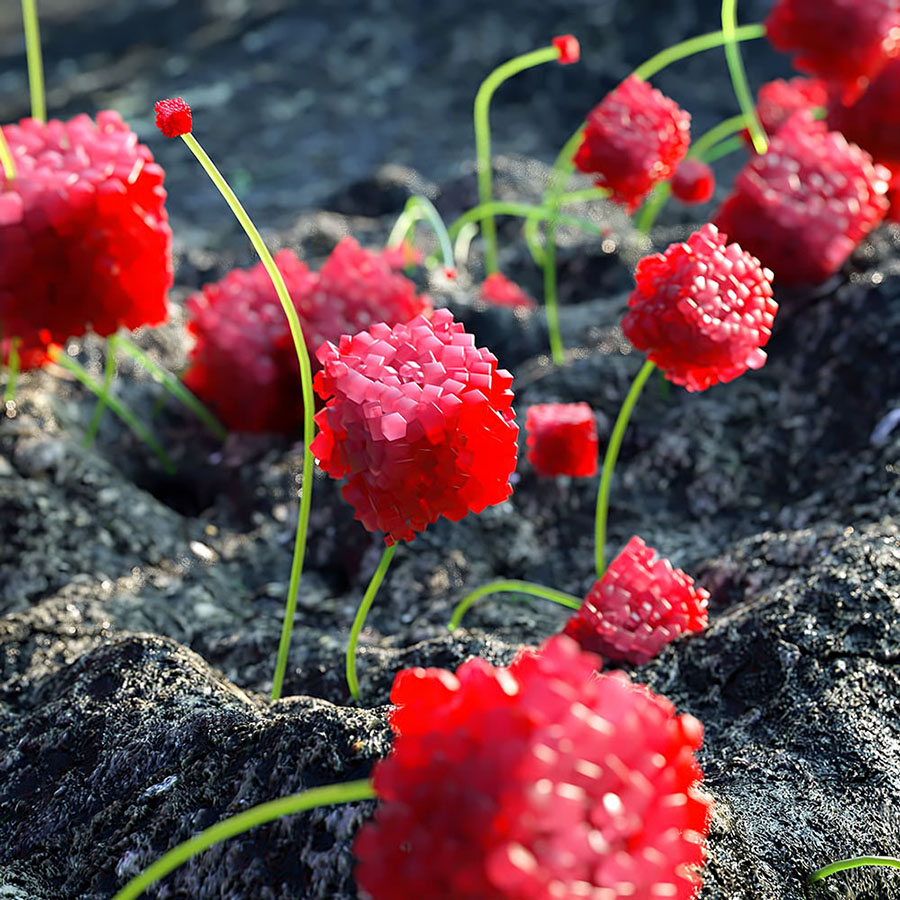 超牛数字艺术合成图强烈视觉效果的糖果异星球