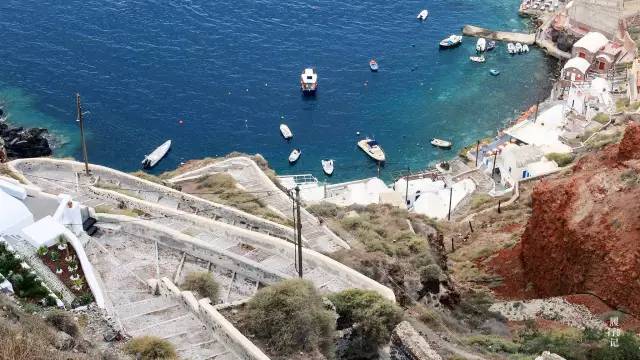 圣托里尼夕阳拍照,希腊圣托里尼岛夕阳