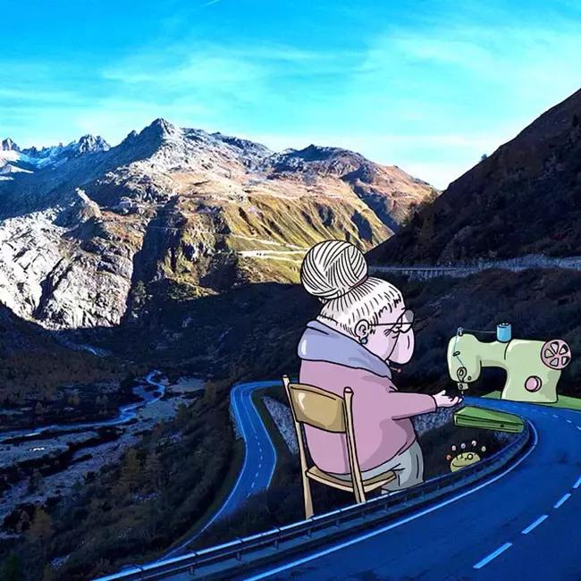 一组黑白手绘插画作品分享,一组手绘人像插画作品分享